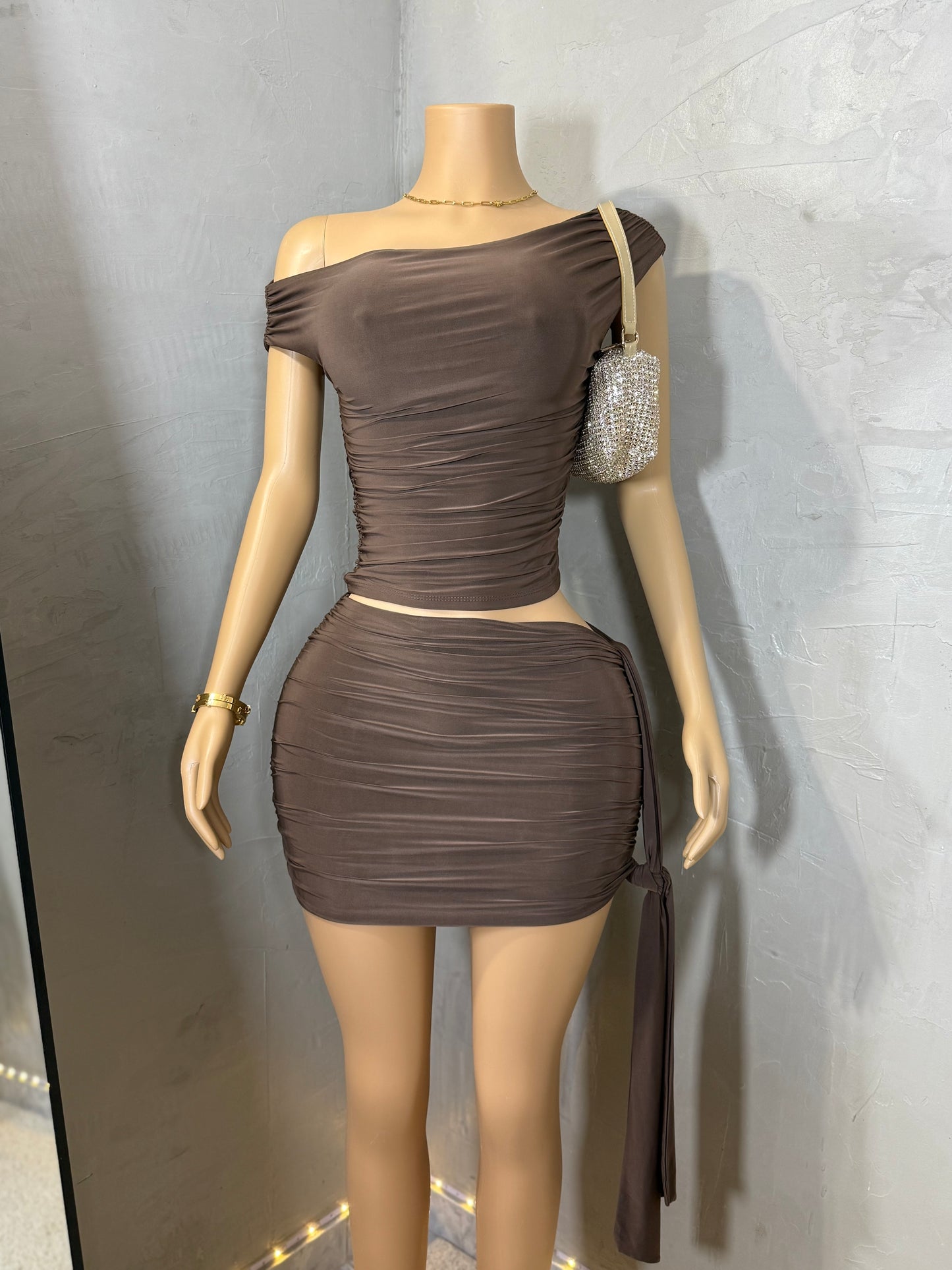 Brown Asymmetrical Set