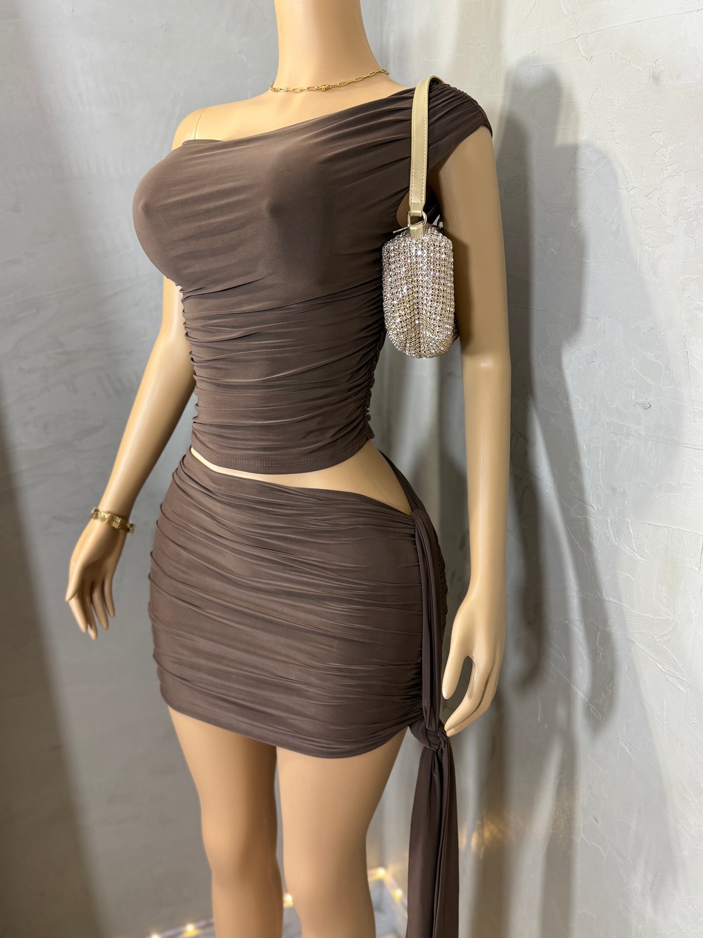 Brown Asymmetrical Set