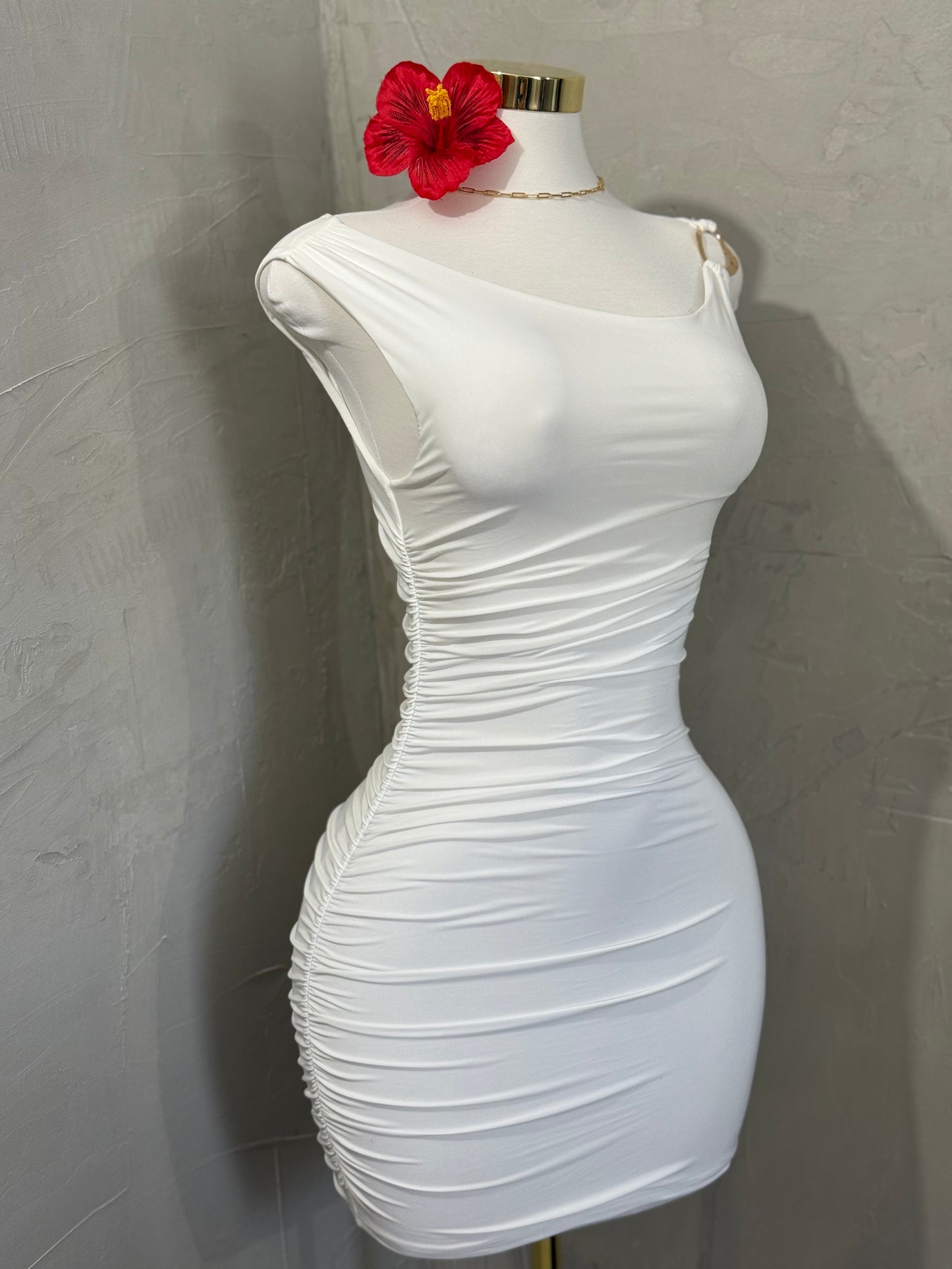Off white mini dress