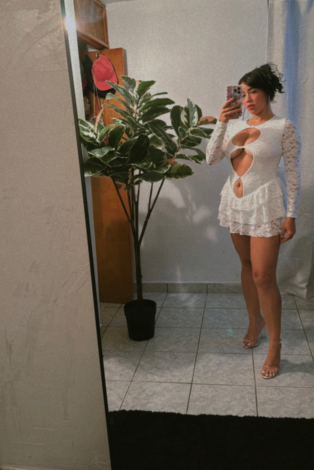 Lace whispers Bodysuit Dress