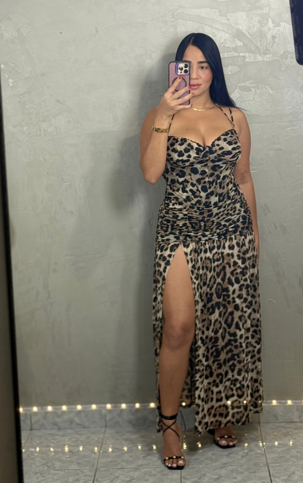 Ruched maxi dress