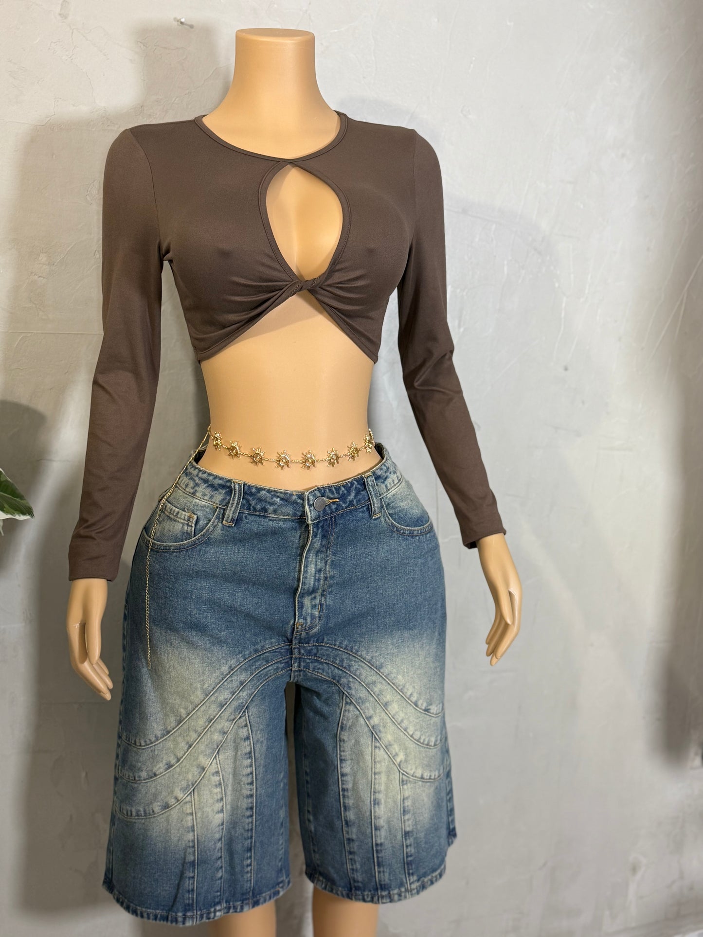 Crop Top Brown