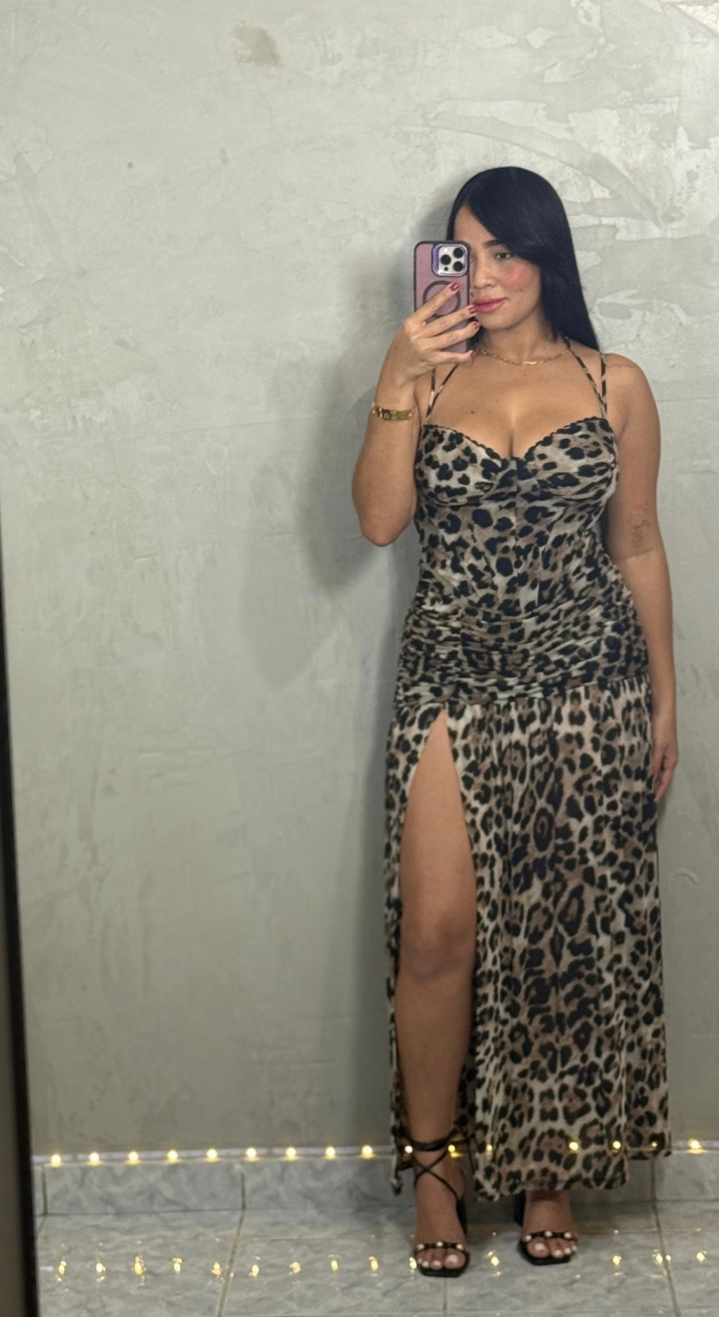 Ruched maxi dress