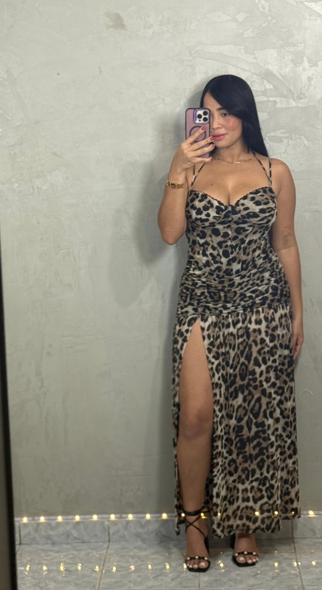 Ruched maxi dress