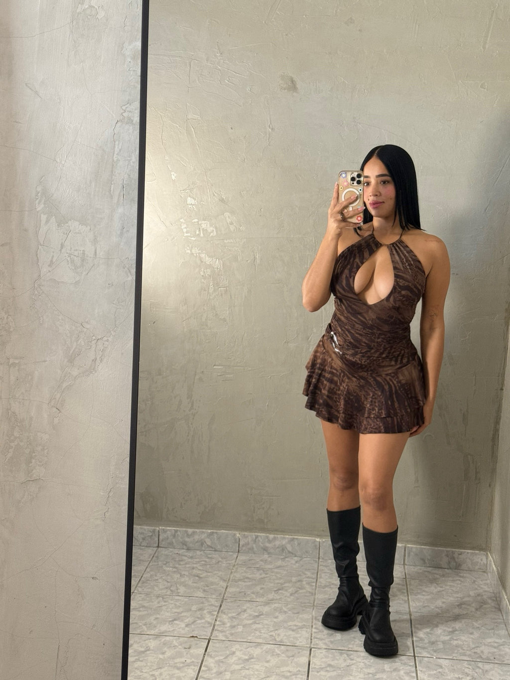 Wild Print Mini Dress