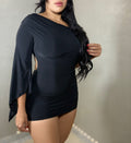 Black one sleeve dress