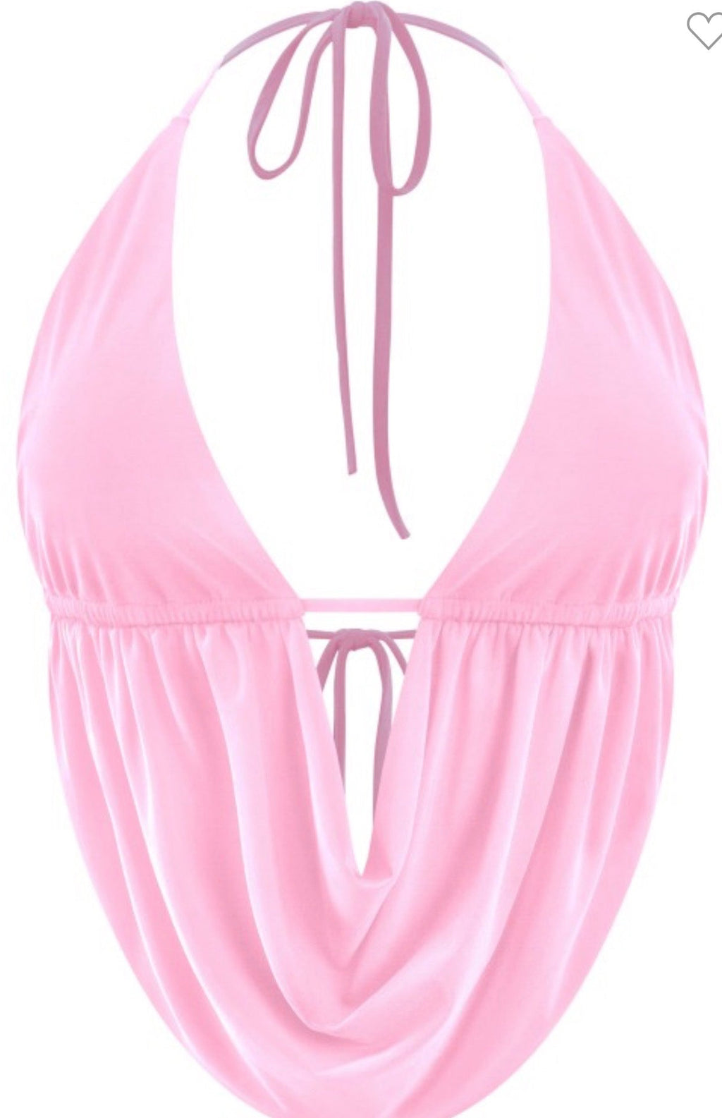 Cowl neck open Pink top