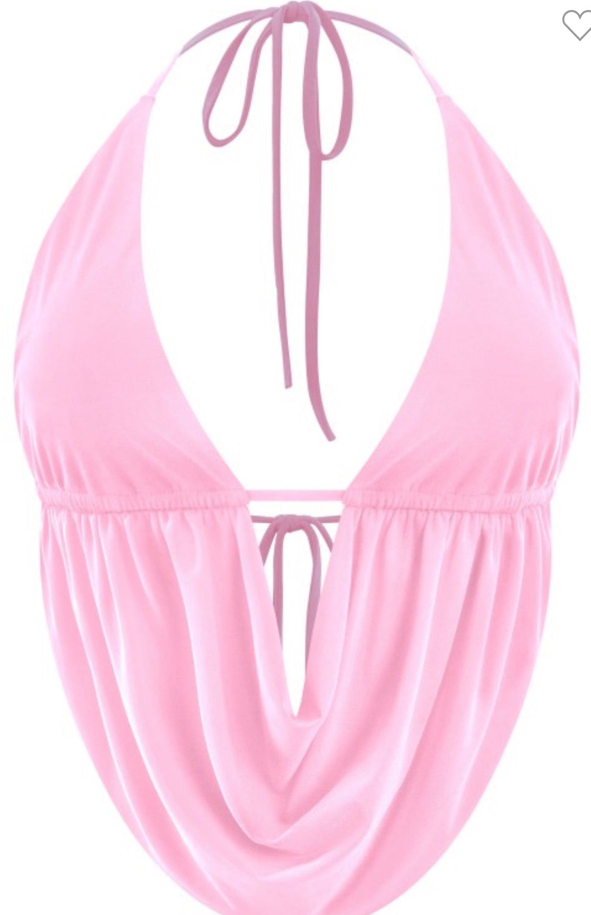 Cowl neck open Pink top