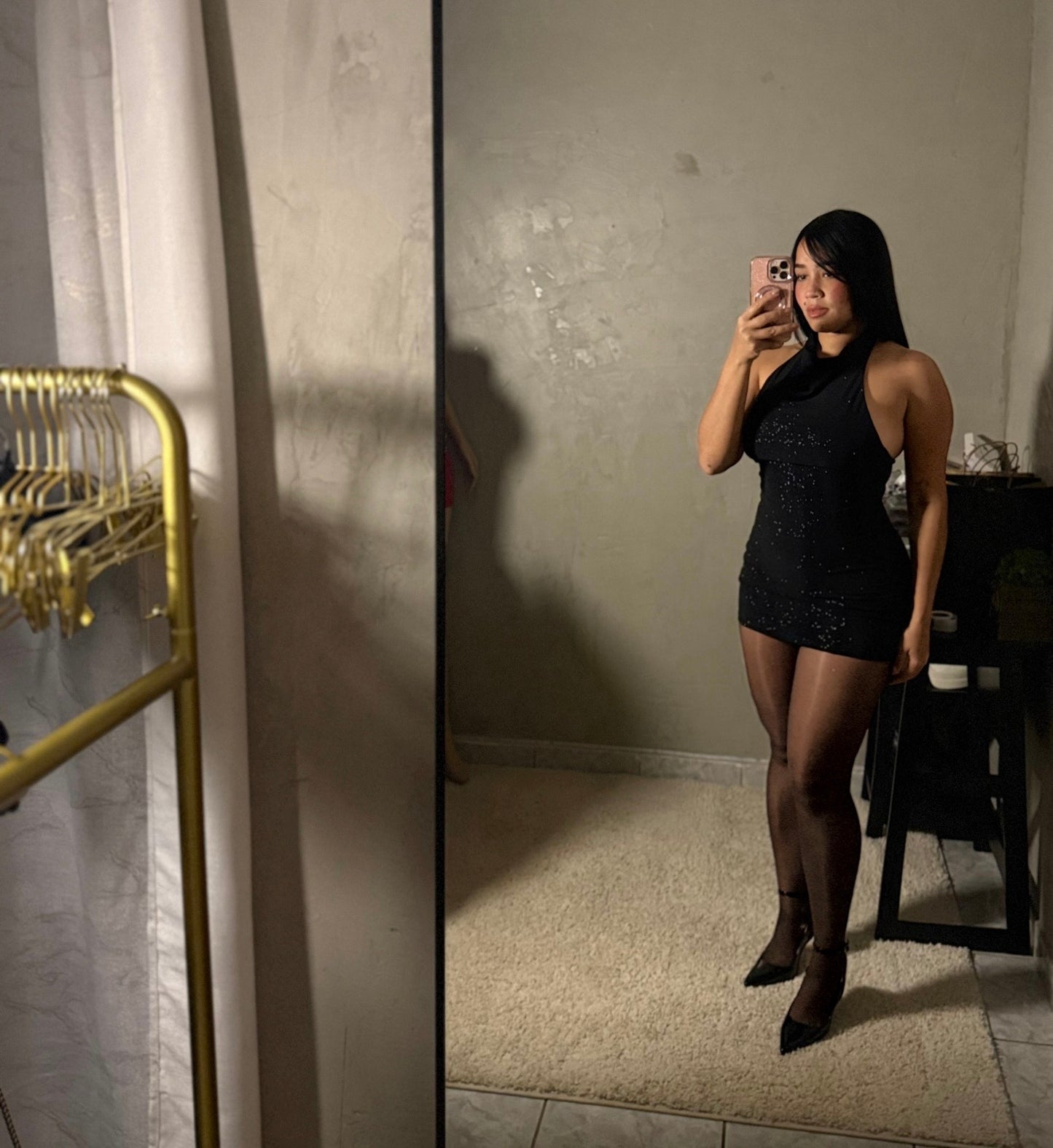 Mini Dress Black Glow